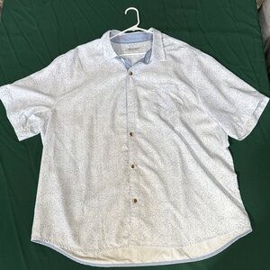 Tommy Bahama Coconut Point Shirt 3XLT Big & Tall Blue Geometric Button Down